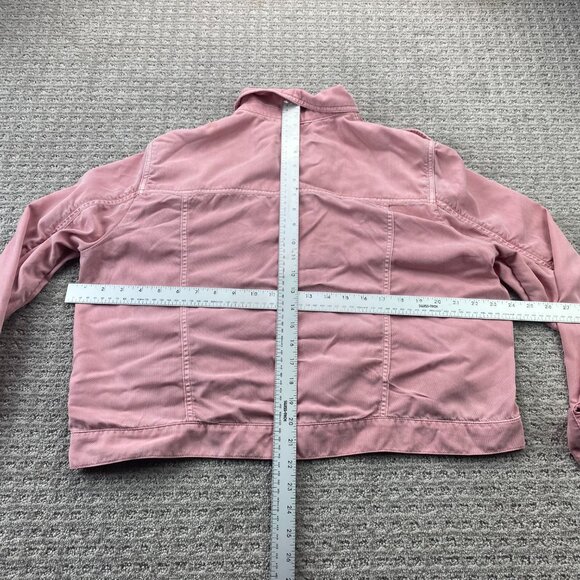 Gap Pink Jacket Women Size Extra Large XL Button Up Short Length Casual Cute - Picture 10 of 13